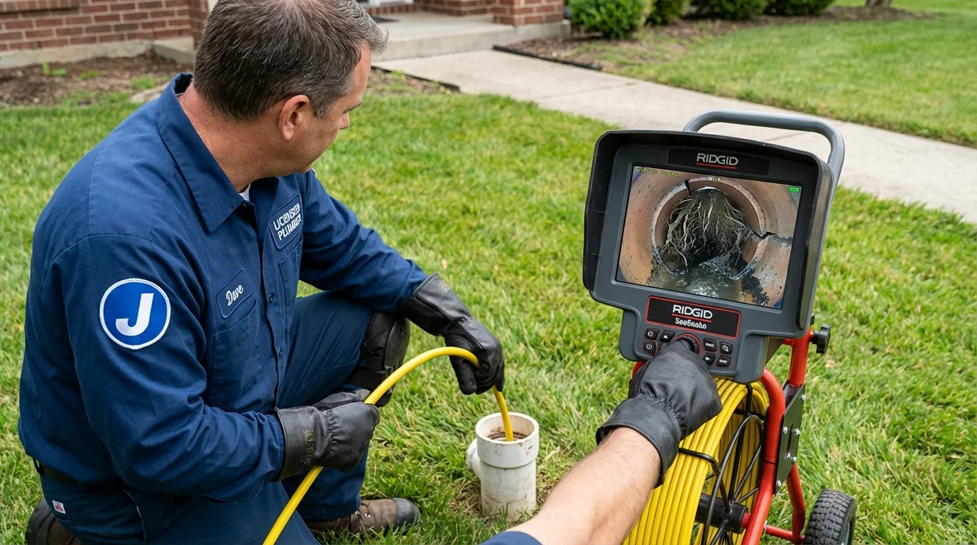 Sewer camera inspection being performed by Johns Plumbing LLC in Josephine