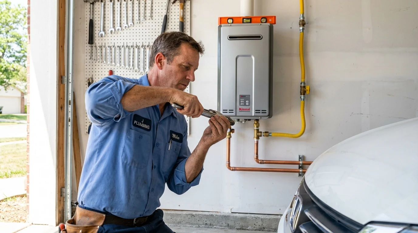 Tankless water heater installation by a Johns Plumbing LLC plumber in Josephine